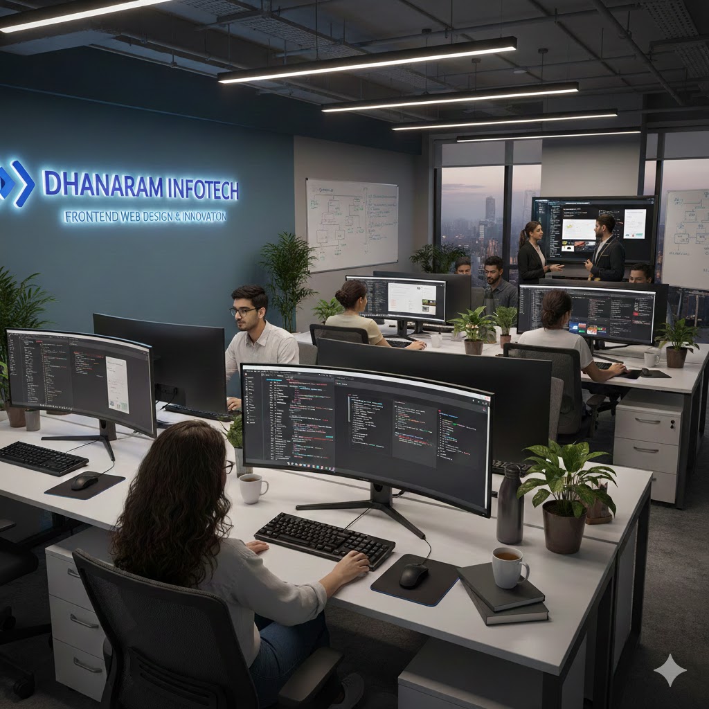 Digital transformation illustration showing business growth through technology